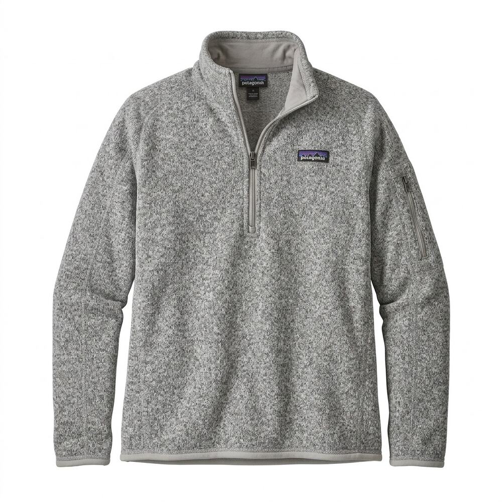 Patagonia Better Sweater 1/4 Zip Fleece Pullover Gray Women Size XS